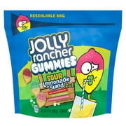 Jolly Rancher Gummies Sour Lemonade Stand 2-in-1 Fruit Flavored Candy, Bag 13 oz