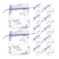thumbnail image 3 of KAKOWELY 50 bolsas de organza decorativas, pequeñas bolsas de regalo para dulces, bolsas de organza novedosas, bolsas de malla con cordón para fiestas., 3 of 5