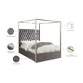 thumbnail image 3 of Porter Grey Velvet King Bed-Color:Grey Velvet,Style:Contemporary, 3 of 4