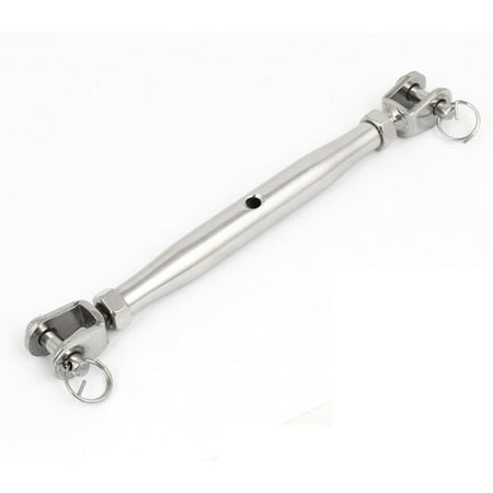 Jaw Cable - Unique Bargains M8 Stainless Steel Jaw to Jaw Turnbuckles for Wire Rope Cable