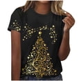 thumbnail image 2 of Puntoco Camiseta de cuello redondo y manga corta con estampado informal para mujer, 2 of 4
