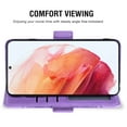 thumbnail image 6 of Asuwish Compatible with Samsung Galaxy S21 5G 6.2 inch Wallet Phone Case and Tempered Glass Screen Protector Flip Credit Card Holder Stand Mandala Flower Cell Cover for S 21 21S G5 Women Men Purple, 6 of 9