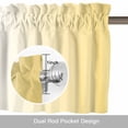 thumbnail image 6 of Ombre Valance Curtain Lemon Yellow and White Gradient Window Valances Rod Pocket Short Curtains Window Treatments for Kitchen Bedroom Bathroom Laundry 42" x 18", 6 of 9