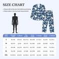 thumbnail image 4 of Balery cute winter bear Pijama para Hombre de Dos Piezas con Manga Larga, Conjunto de Dormir y Descanso Suave con Bolsillos-Small, 4 of 7