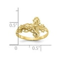 thumbnail image 2 of 10k Solid Yellow Gold Sparkle-Cut Crucifix Ring Size 6.50 Ring for Women - 1.5 Grams, 2 of 2