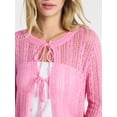thumbnail image 2 of No Boundaries Tie Front Cardigan, Women's XXS-XXL, 2 of 6