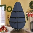thumbnail image 5 of COVERS&ALL Christmas Tree Upright Storage Bag, 8 oz Heavy Duty 600 Denier Water Repellant and UV Resistant Fabric with Buckle Straps, Zipper & Drawstrings (5’ feet, Navy Blue), 5 of 9