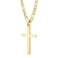thumbnail image 2 of Men's Gold Cross Pendant & Figaro Chain Stainless Steel Necklace Set, 2 of 6