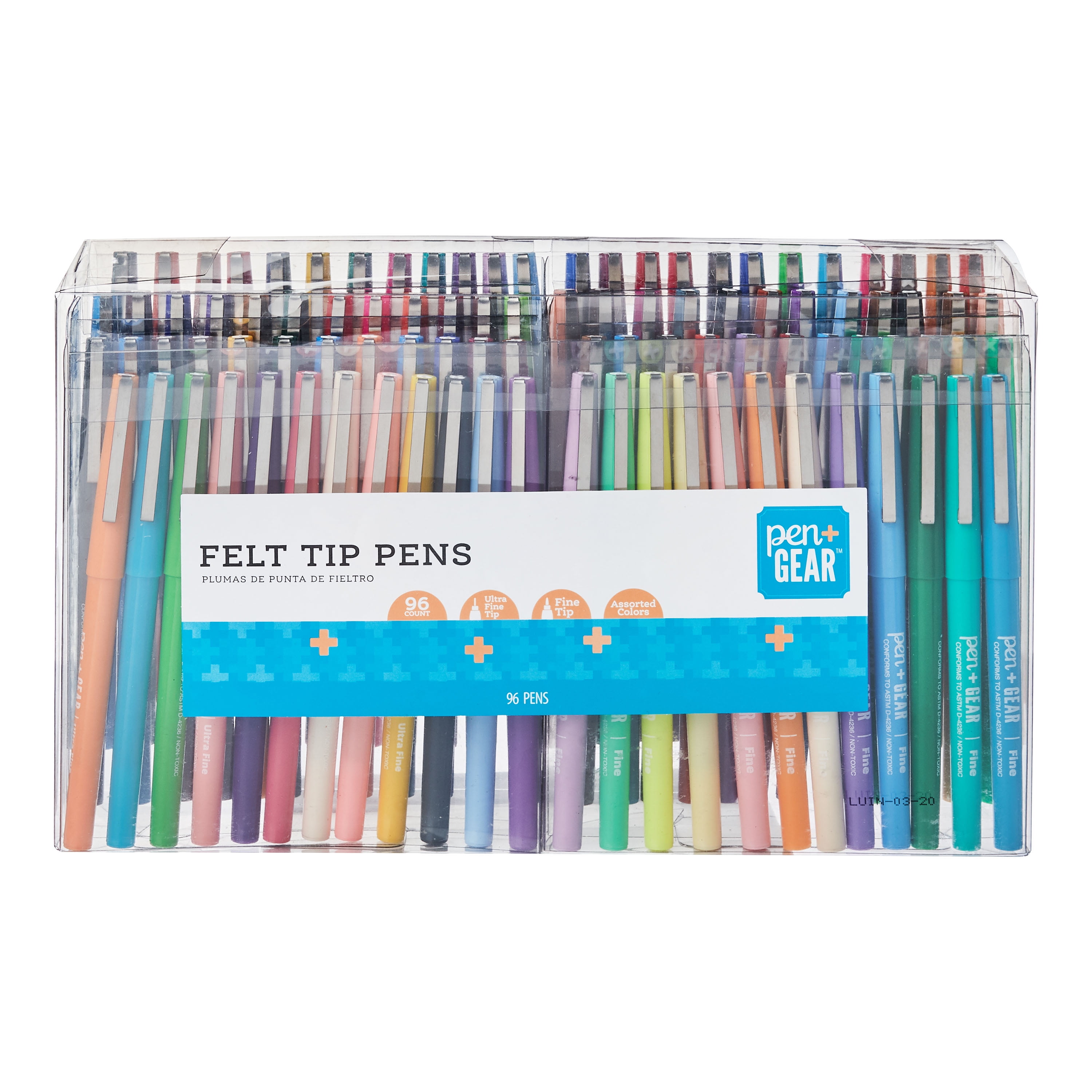 Pen Gear Felt Tip Pens Assorted Colors Ultra Fine And Fine Tip 96 Count Walmart Com