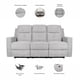 thumbnail image 5 of SOFÁ RECLINABLE MOON 3 PLAZAS GRIS CLARO, 5 of 6
