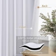 thumbnail image 3 of Cortinas opacas de lino blanco Guken de 107 x 213 cm para sala de estar, 3 of 8