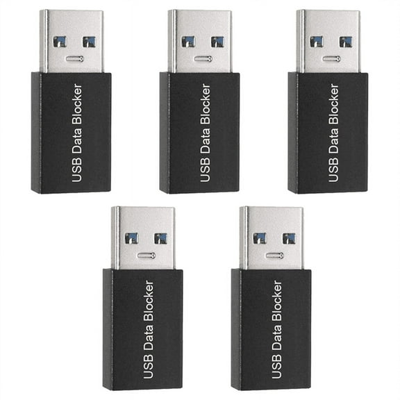 5Pcs USB Data Blocker,Charge-Only Blocker Adapter for Blocking Sync, Protect Against J pwm25