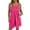 Hot Pink, variant on Rompers for Women Square Neck Sleeveless Casual Loose Fit Short Jumpsuits Wide Leg Pleated Summer Vacation One Piece Rompers with Pockets Light Blue 2XL