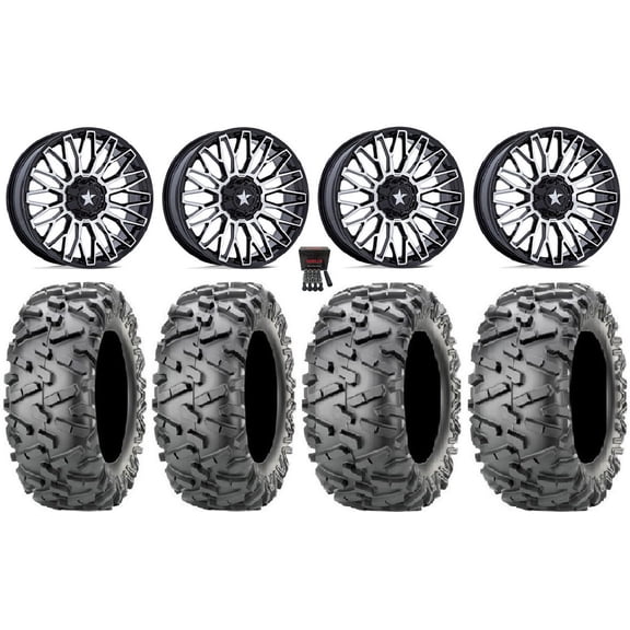 MSA Clubber 14" Wheels Machined 26" BigHorn 2.0 Tires Can-Am Commander Maverick Renegade Outlander Defender