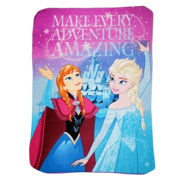 Disney Girls Frozen Throw Blanket 45" x 60" Anna Elsa Every Adventure Amazing