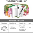 thumbnail image 4 of Christmas Snowman Pattern Tablecloth Round Table Cover Washable Polyester Table Cloth for Kitchen Party Picnic Dining Decor 60 Inch, 4 of 6