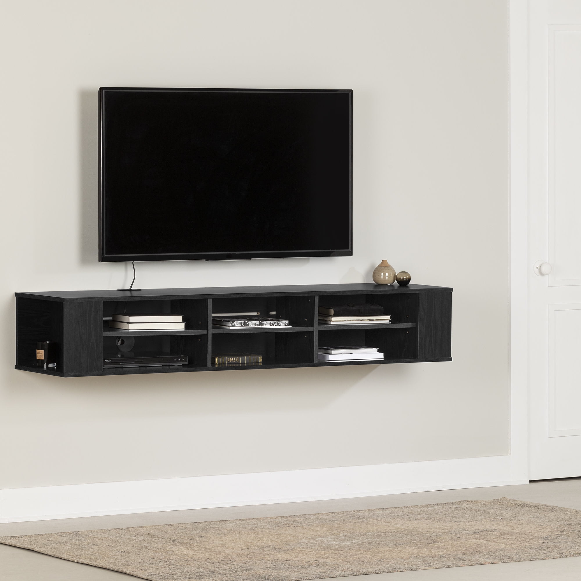 South Shore City Life 66" Wall Mounted TV Stand, Multiple Finishes