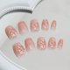 thumbnail image 3 of Uñas postizas adhesivas RUPOFUZA cortas cuadradas rosa con fuegos artificiales, 24 piezas, 3 of 8