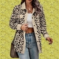 thumbnail image 5 of Aellinatey Women's Corduroy Shirt Jacket Casual Leopard Print Button Long Sleeve Coat, 5 of 19