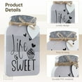 thumbnail image 5 of Kitchen Wall Decor, 4 Pcs LIFE IS SWEET Wall Hanging Art Signs, Mason Jar Shaped Rustic Home Decor, Farmhouse Decoration Wall Hanging Plaques for Kitchen Cafe Bar, 5 of 7