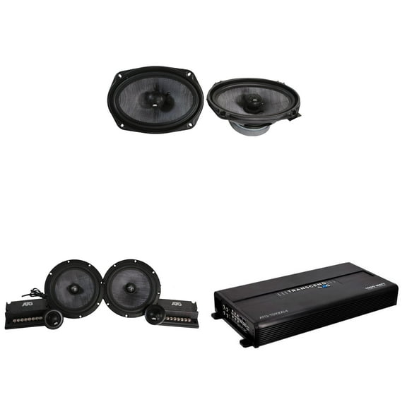 ATG Transcend Series Amplified Speaker Upgrade for GM 250W 6.5" Components 250W 6x9" Coaxials and 1000 Watt Transcend Class A/B 4-Channel Amplifier