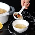 thumbnail image 2 of Gibobby PP Aceite de plástico Separador Sopa Spoon Food Fat Separator Oil Spoon Grease Filter Separator Pot Oil Filter Spoon Home Kitchen y (Blanco), 2 of 5