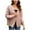 Rose Gold, variant on Cardigan Sweaters for Women Fashion Short Single Breasted V Neck Long Sleeve Casual Knit Cardigan Sweater Coat