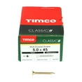 thumbnail image 3 of Timco - Classic Multi-Purpose Screws - PZ - Double Countersunk - Yellow (Size 5.0 x 45 - 200 Pieces), 3 of 3