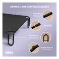thumbnail image 3 of Cama Elevada para Perro con Malla Transpirable, Catre de Mascotas Esquimal (Negro, 110x76x20 cm), 3 of 7
