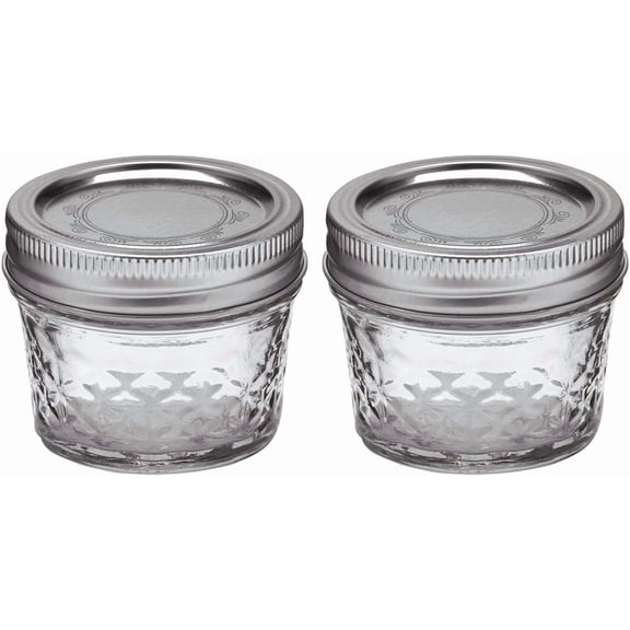 Mason 4oz Quilted Jelly Jars with Lids and Bands, Set of 2