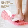 thumbnail image 6 of Shower Foot & Back Scrubber, Silicone Shower Foot Scrubber Mat with Wall-Mounted Suction Cups, Multi-Surface Silicone Bath Mat for Exfoliating and Massaging in Shower or Bathtub, 6 of 6