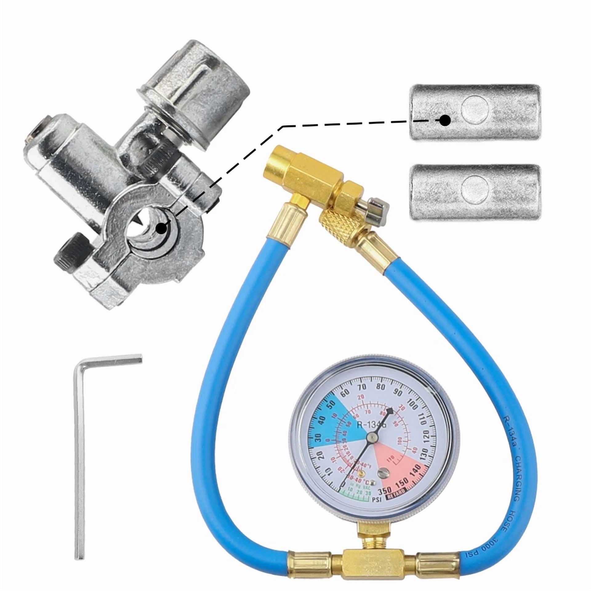 CIRCLE- Bpv31 Bullet Piercing Tap Valve Kits For Home Use Refrigerator W/ Pressure Gauge