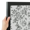 thumbnail image 4 of PinPix 14x12 Custom Cork Bulletin Board Black Floral Rose Poster Board Has a Fabric Style Canvas Finish, Framed in Black Floral Rose, by ArtToFrames (PinPix-164), 4 of 6