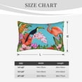 thumbnail image 2 of Salouo Tropical Jungle Flamingo Print Print Pillow Case Cover,Wrinkle-Free Bed Pillow Cover Pack of 1 Home Decor Fade-Resistant and Stain-Resistant ,Pillows Not Included -16"x24", 2 of 8