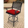 thumbnail image 2 of Jordan Manufacturing Sunbrella 17" x 19" Canvas Logo Red Solid Rectangular Outdoor Chair Pad Seat Cushion with Ties (2 Pack), 2 of 11