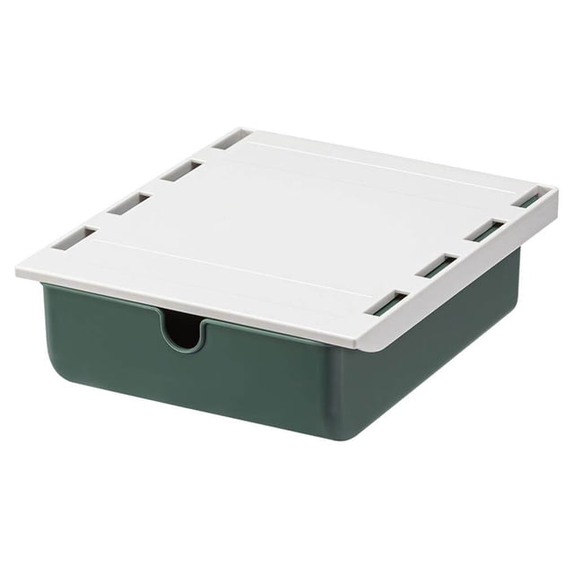 Matsuzay Cajón Caja de almacenamiento Organizador de tiro oculto A prueba de polvo Perforación libre Escritorio Parte inferior Colgando Misceláneas Almacenamiento y organización del hogar No.2 Matsuzay HA026384-02