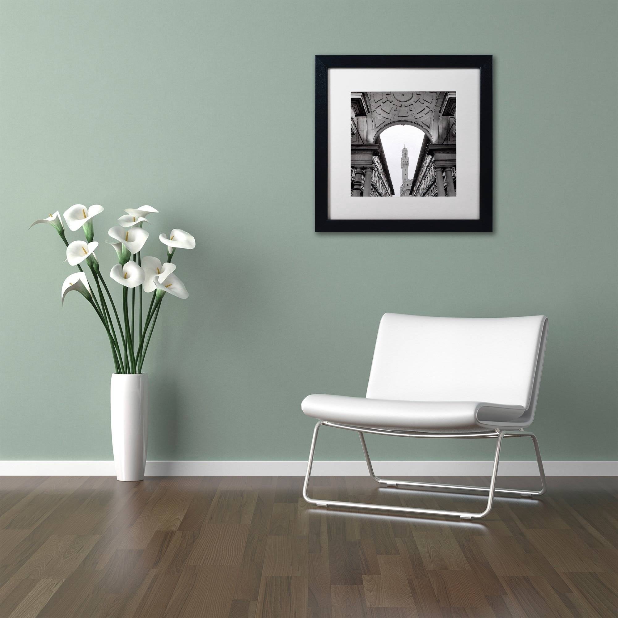 Trademark Fine Art "Firenze II" Canvas Art by Alan Blaustein, White Matte, Black Frame