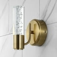 thumbnail image 4 of JONATHAN Y Bolha 5.5" 1-Light Minimalist Modern Bubble Acrylic/Iron Integrated LED Vanity Light, Brass Gold, 4 of 9