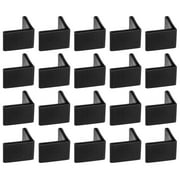 Uxcell 20Pack L Shape Leg Pads, 1.4" x 1.4" Plastic Furniture Leg Cover Protectors, Black