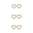 thumbnail image 3 of Sonducket Paquete de 2 pendientes para mujer, diseño de nudo de bambú, elegancia, moda, chica con estilo, orejas colgantes, gotas para las W72464 en forma de corazón 3Conjunto, 3 of 6