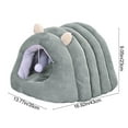 thumbnail image 3 of Cinvoph Cat Bed Warm Calming Pet Bed Anti Anxiety Cozy Cuddler Nest Removable Cushion Washable Soft Comfortable For Cats And Small Dogs 14"x17"x9" Gray, 3 of 7