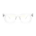 thumbnail image 3 of Retro Vintage Style Thick Plastic Horn Rim Blue Light Filter Computer Glasses Clear, 3 of 8