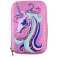 thumbnail image 1 of Nuevo estuche de lápices de unicornio para mujer, material de bordado con apliques para estudiantes, caja de lápices grande Kawaii, suministros escolares, estuche de lápices cosmético bonito (unicornio bordado rosa ER, 1 of 5