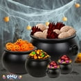 thumbnail image 3 of PMU Halloween Cauldron 7pc Multipack Assorted- Cauldron Plastic Buckets with Handle - Halloween Party Candy Holder(1) 22" 55400, (1) 16" 20115, (1) 12" 55120, (2) 8" 55280", 3 of 8