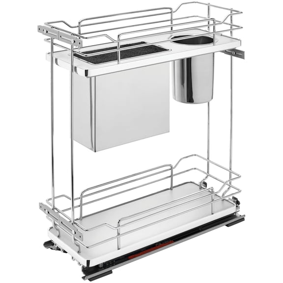 Rev-A-Shelf 5322KB-BCSC-8-GR Contemporary 8-3/4"W X 24"H Soft Close Two Tier Pull Out