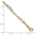 thumbnail image 2 of 5mm 10k Solid Gold Two-tone Fancy Link Bracelet 7.5 Inch Link Bracelet for Women - 2.7 Grams, 2 of 2