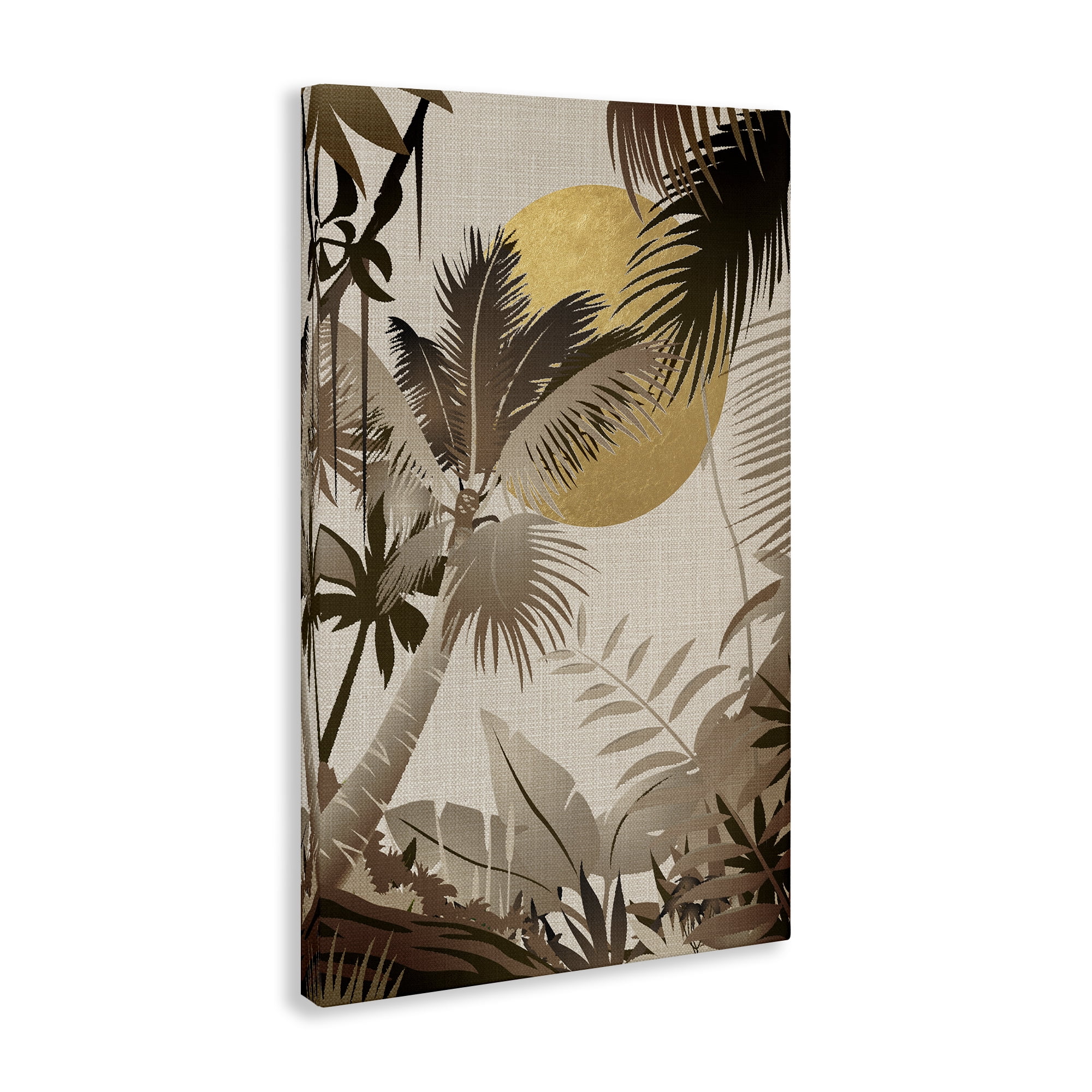 Stupell Industries Neutral Tropical Trees Plants & Flowers Painting Wrapped Canvas Art Print Wall Art, 30 x 45