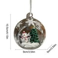 thumbnail image 4 of Christmas Ball Ornaments Set of 1 Plastic Hanging Decor for Xmas Tree with Snowflake Tree Santa Claus Designs(B), 4 of 6