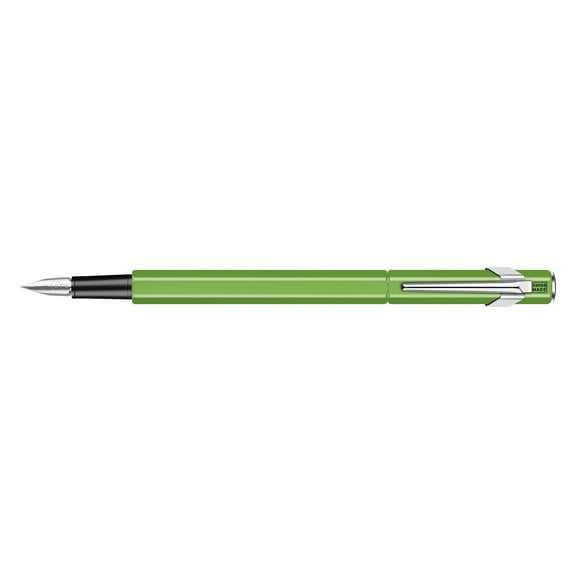 Caran d'Ache 849 Fountain Pen, Metal Fluorescent Green, 1-Count