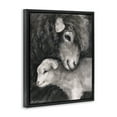 thumbnail image 4 of Stupell Industries Cuddling Sheep & Lamb Animals Painting Black Floater Framed Canvas Art Print Wall Art, 17 x 21, 4 of 10
